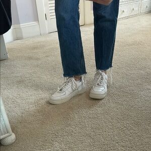 White Sneakers with Blue Jeans
